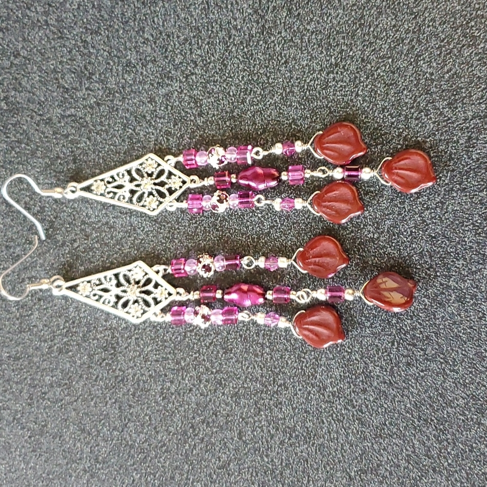 Pearl & Glass Earrings.
